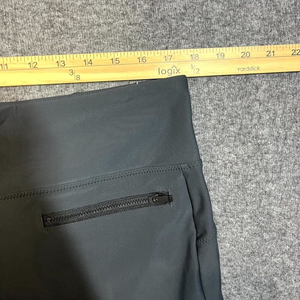 Athleta Stellar Crop Pant Womens XL Grey Ankle Length Zip Pocket Athleisure - Picture 5 of 9